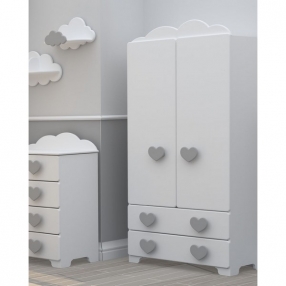 Bambino Casa Cuori Grandi Felici Baby - Гардероб Light Gray